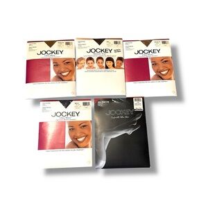 Vintage Jockey Pantyhose Control Size MT Black Caramel Ultra Sheer Hosiery Set‎